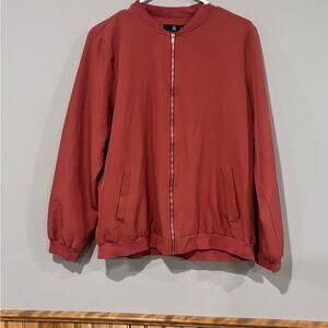 Elegant Red Bomber Jacket for Women